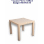 TAVOLO FLORA RATTAN 90X90 BEIGE