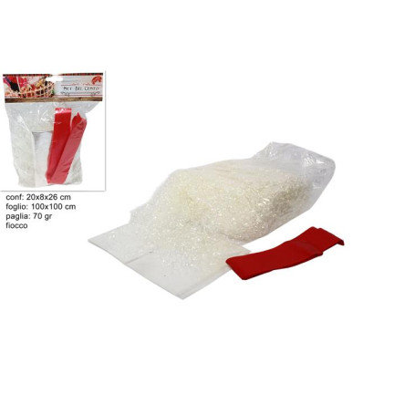 KIT CESTO 70GR CON FIOCCO E FOGLIO 100X1