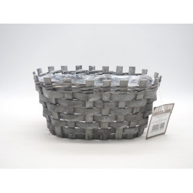 CESTO LEGNO INTRECCIATO OVALE 24X16X12