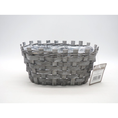 CESTO LEGNO INTRECCIATO OVALE 24X16X12