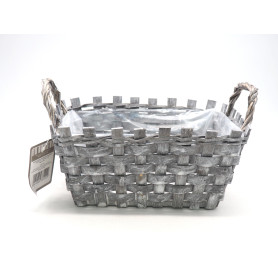 CESTO LEGNO INTRECCIATO RETT.10X16X24