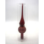 PUNTALE IN VETRO H.26XD.7CM ROSSO C/DECO