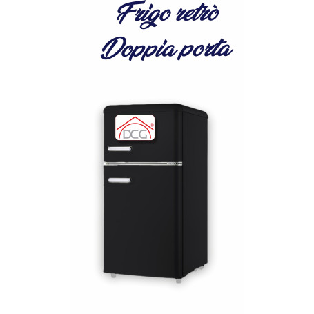 FRIGO 110LT 40W RETRO' DOPPIA PORTA NERO