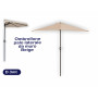 OMBRELLONE PALO LAT.DA MURO D.3MT BEIGE