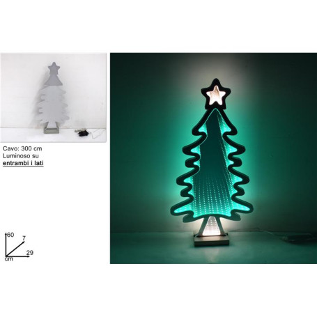 ALBERO DI NATALE LUMINOSO 3D 60CM