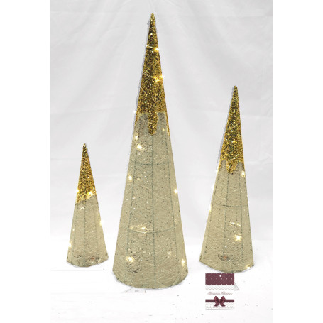 ALBERO CONO SET 3PZ 30/45/60 LED