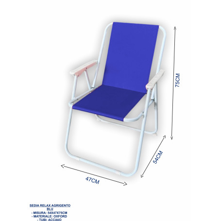 SEDIA RELAX AGRIGENTO ACC/OXF BLU