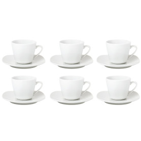 TAZZINA CAFFE' C/PIATT.6PZ ZEN BIANCO