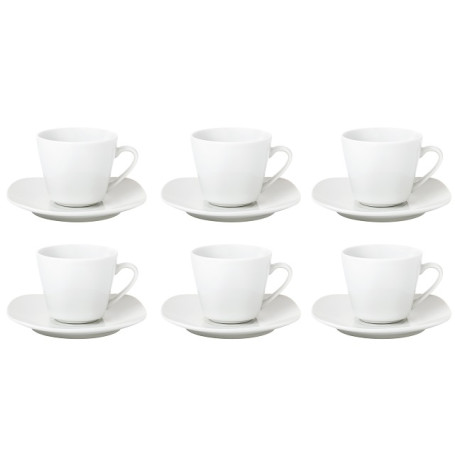 TAZZINA CAFFE' C/PIATT.6PZ ZEN BIANCO