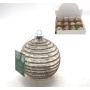 PALLA VETRO TRASPARENTE C/RIGHE GLITTER