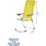SEDIA RECLIN MAX PANAREA 5PS ALU/TXT YEL