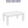 TAVOLO FLORA RATTAN BIANCO 90X150