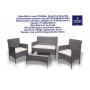 SALOTTINO LUXOR RATTAN 4 POSTI ANTRACITE