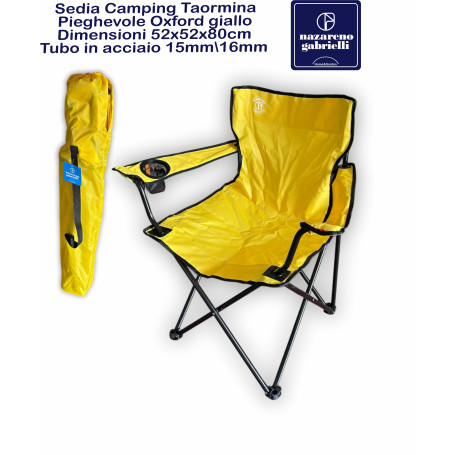 SEDIA CAMPING TAORMINA PIEGH.OXF.GIALLO