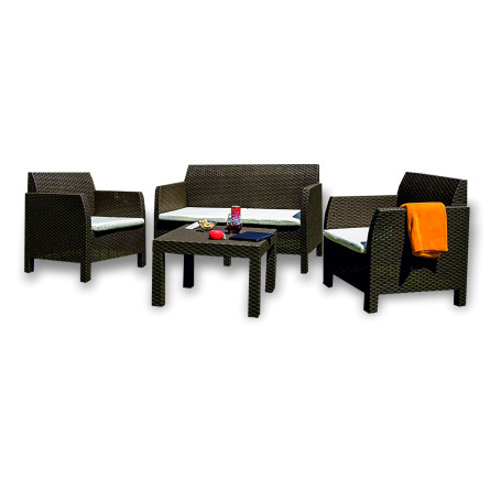 SALOTTINO MATILDE 4 POSTI MARRONE