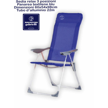 SEDIA MAXI RELAX PANAREA 5PS ACC/TXT BLU