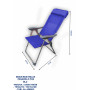SEDIA RECLIN MAX PANAREA 5PS ALU/TXT BLU