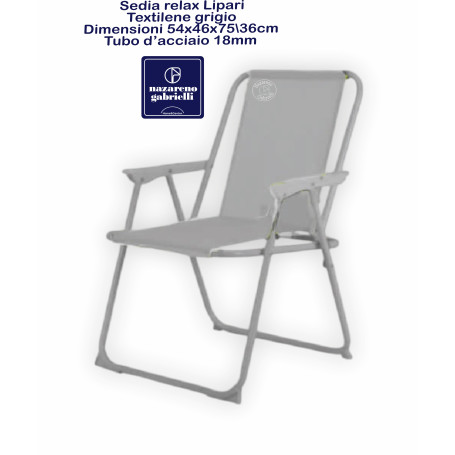 SEDIA RELAX LIPARI ACC/TXT GREY
