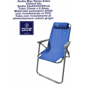 SEDIA RECLIN MAX EDEN OXF/ACC.3POS BLU