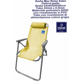 SEDIA RECLIN MAX EDEN OXF/ACC.3POS YELLO
