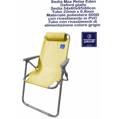 SEDIA RECLIN MAX EDEN OXF/ACC.3POS YELLO