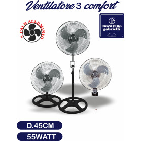 VENTILATORE 3IN1 D.45 55W 3P ALU NG