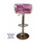 SGABELLO BLISS VELLUTO BASE ORO ROSA