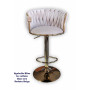 SGABELLO BLISS VELLUTO BASE ORO BEIGE