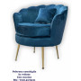 POLTRONA CONCHIGLIA C/CUSCINO BLU