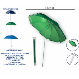 OMBRELLONE T.19/22 NYLON 8 STECCHE D.180