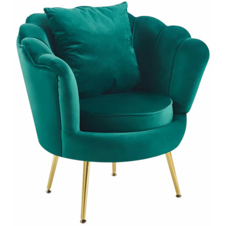 POLTRONA CONCHIGLIA C/CUSCINO VERDE