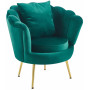 POLTRONA CONCHIGLIA C/CUSCINO VERDE