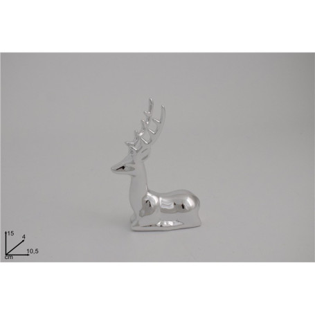 RENNA SEDUTA 15CM ARGENTO