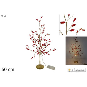 ALBERELLO 50CM C/DIAMANTINI ROSSO