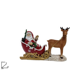 BABBO NATALE SU SLITTA C/RENNA