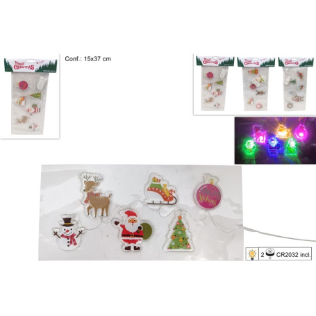 VETROFANIA SOGGETTI NATALIZI C/LUCE 3ASS