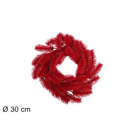 DIETROPORTA 30CM RAMI DI ABETE ROSSO