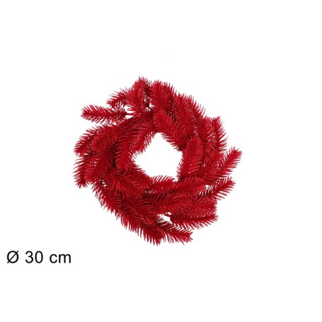 DIETROPORTA 30CM RAMI DI ABETE ROSSO