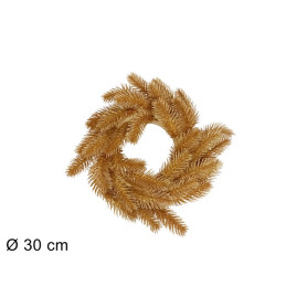 DIETROPORTA 30 CM RAMI DI ABETE ORO