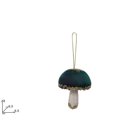 APPENDINO FUNGO 8CM VERDE VELLUTO