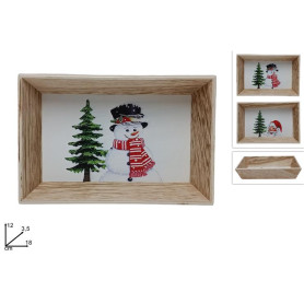 VASSOIETTO LEGNO 18X12 SOGG. NATALIZI