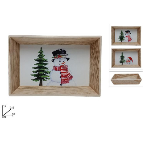 VASSOIETTO LEGNO 18X12 SOGG. NATALIZI