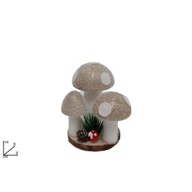 DECORAZIONE FUNGHI POLISTIROLO 14 CM