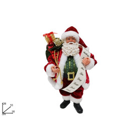 BABBO NATALE CON LETTERA CON SACCO 26CM