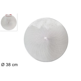 TOVAGLIETTA TONDA DIAM 38CM DECOR.SILVER
