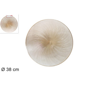 TOVAGLIETTA TONDA DIAM 38CM DECORATA ORO