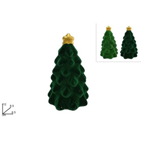 ALBERO 12CM VELLUTO VERDE 2 COL