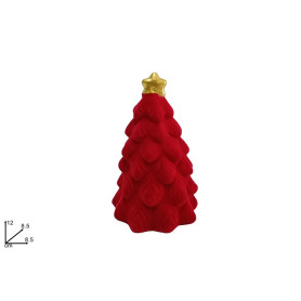 ALBERO 12 CM VELLUTO ROSSO
