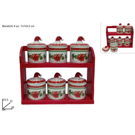 BARATTOLI SET 6PZ DECORO STELLA DI NATAL