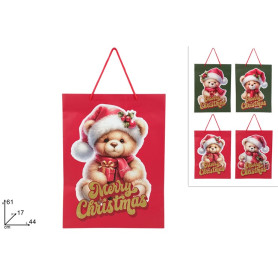 BUSTA REGALO ORSETTO NATALIZIO 61X44X17